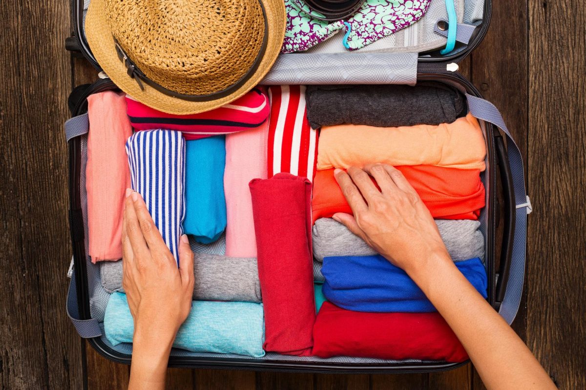 organização da mala de viagem