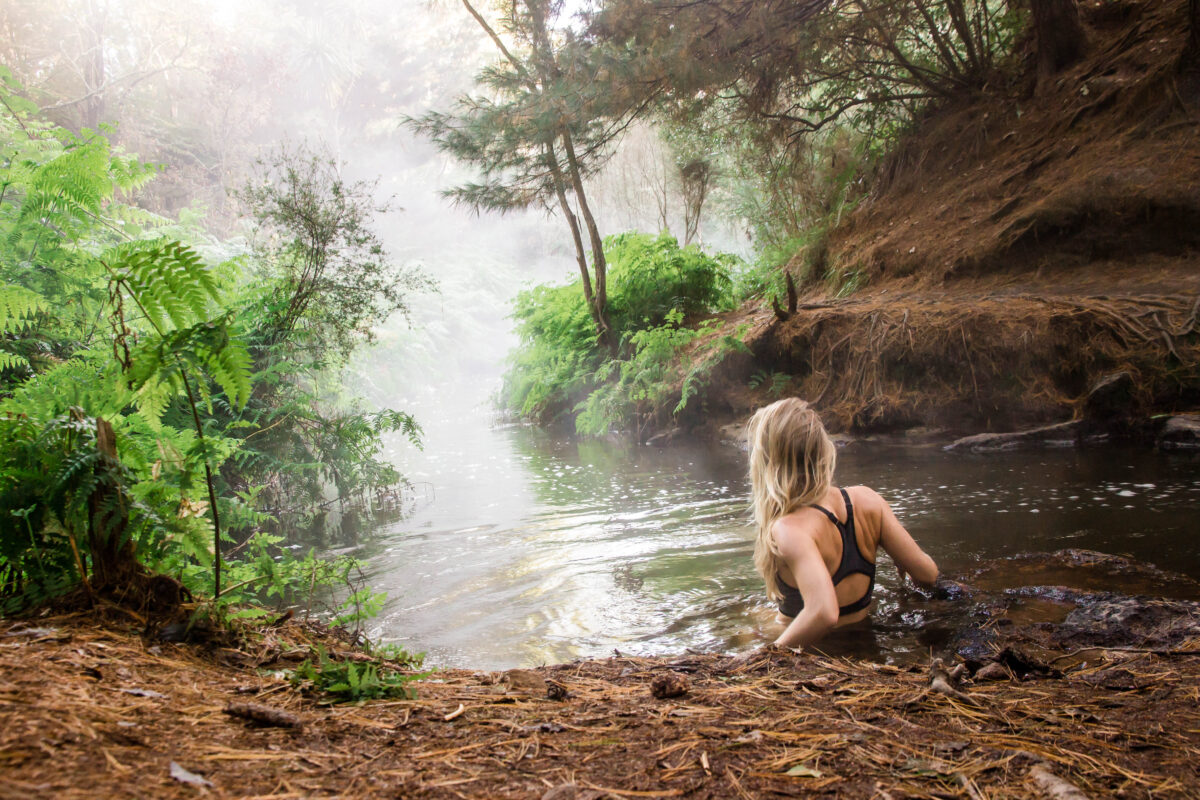 spa natural com água quente
