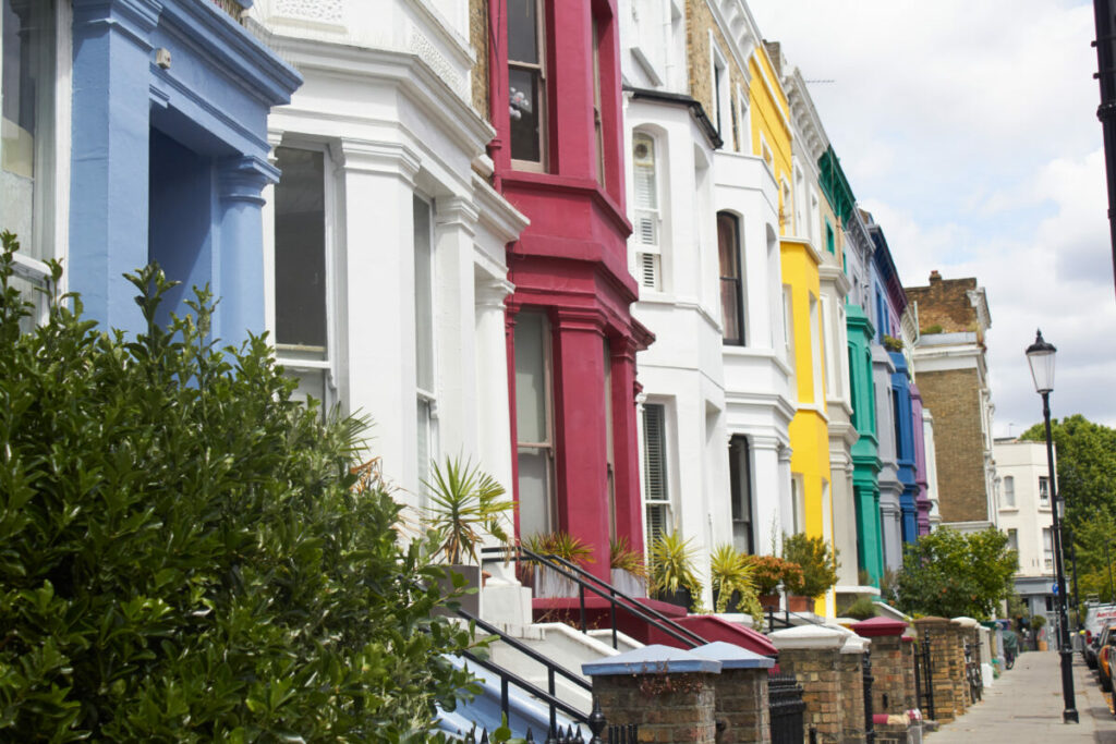 top 10 grátis em londres fachada das casas no bairro notting hill londres grátis