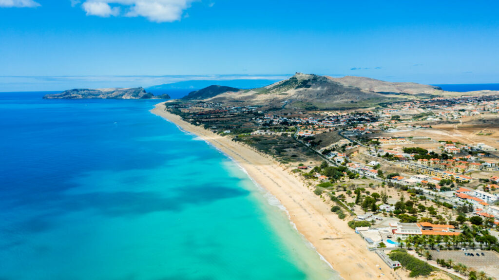 Aerial,View,Of,Porto,Santo,Island,Island,Beach