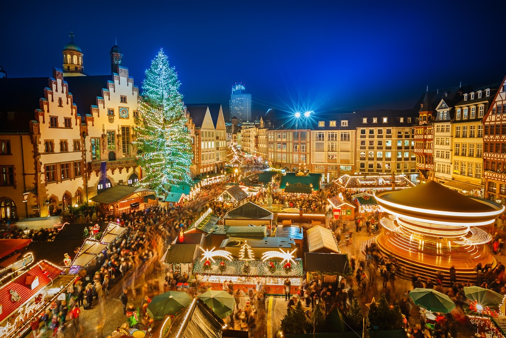mercado de natal em Frankfurt, alemanha