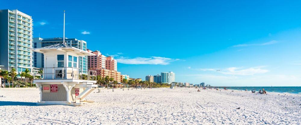 clearwater, florida, usa, praias com a areia mais branca do mundo