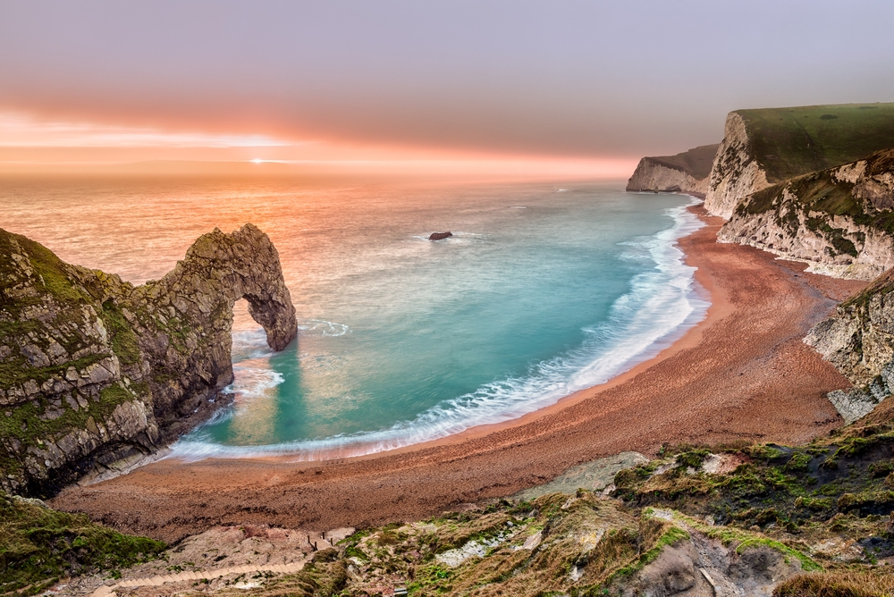 Praia Durdle Door, Dorset, Inglaterra