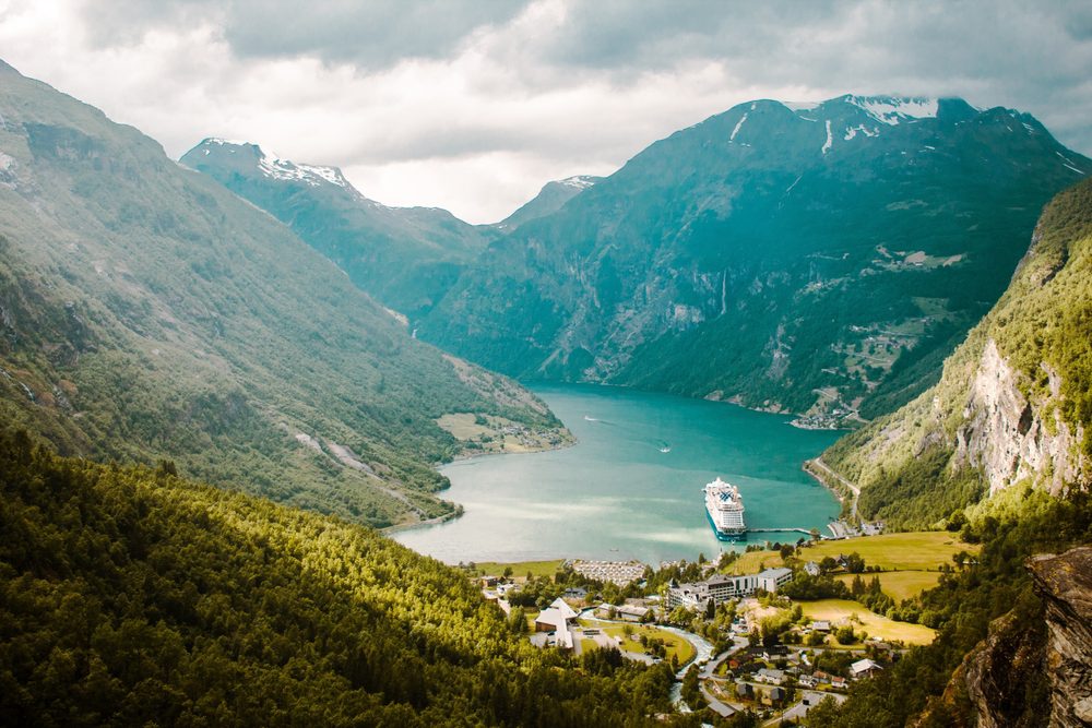 Fiorde Geirangerfjord, Noruega