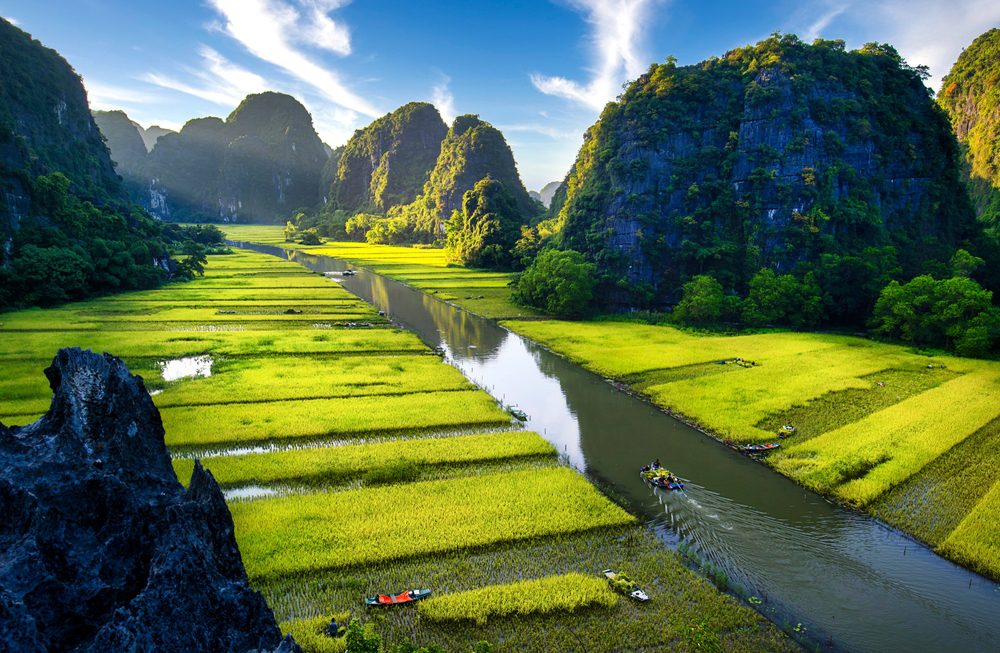 Campos de arroz em Tam Coc, Coisas incriveis a fazer no Vietname