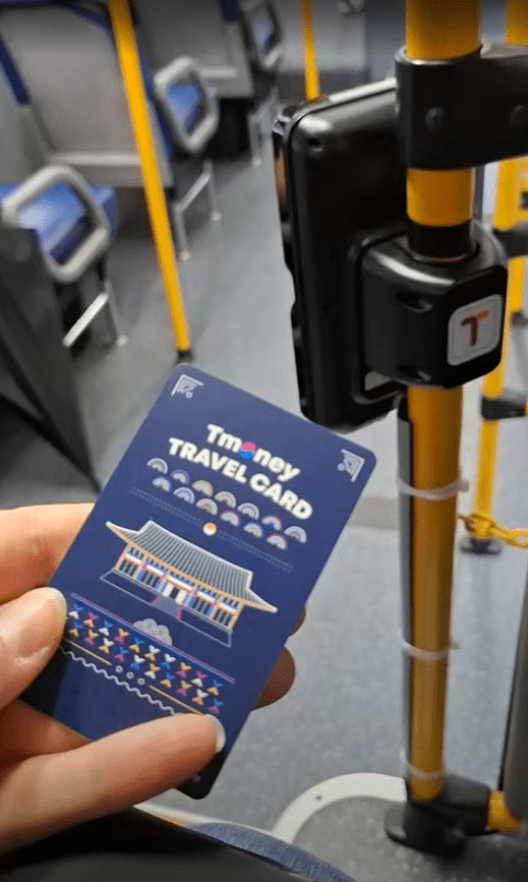 O cartão T-Money revelou-se essencial durante a viagem.
